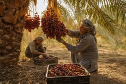 Fresh dates at harvest